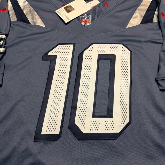 Drake Maye Stitched Jersey Storm Blue Vapor For Mens Youths Select - Picture 4 of 6